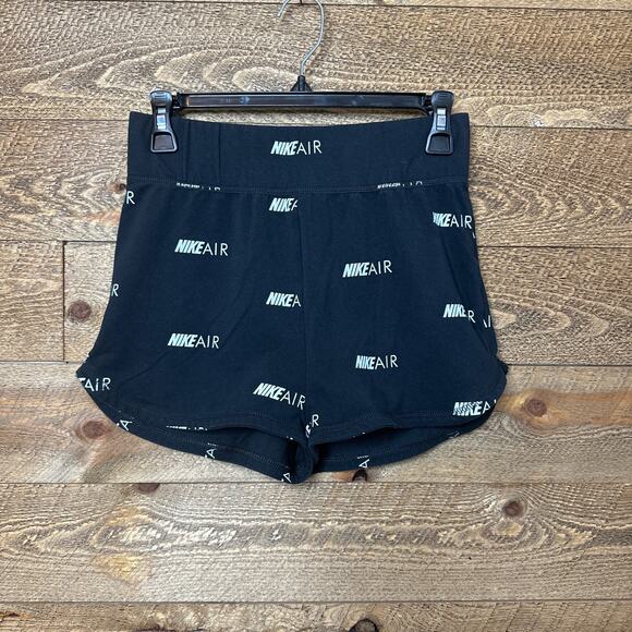 Nike Air Casual Shorts Black Size Small Nike Air Logo throughout - Picture 2 of 7